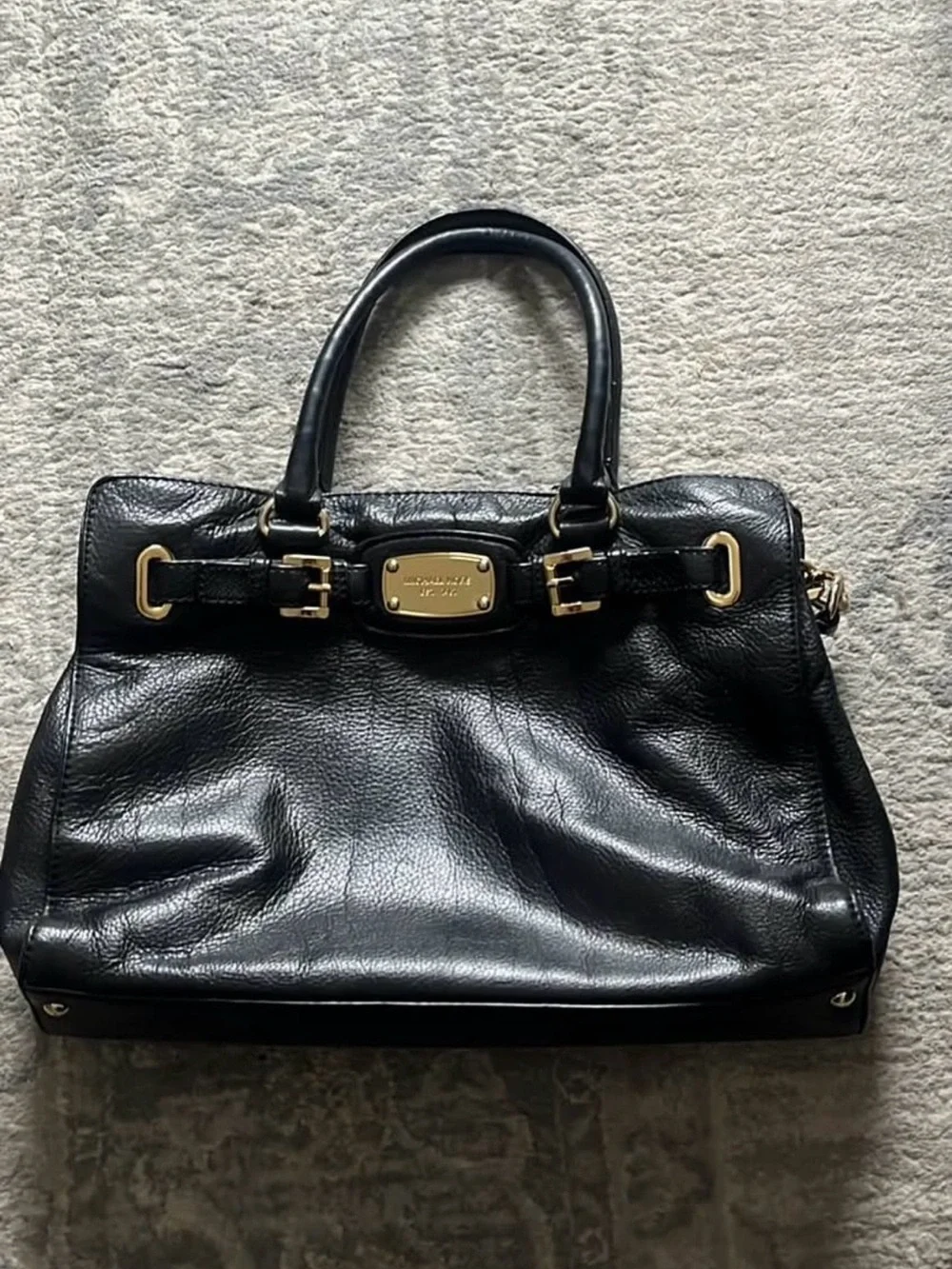 Michael Kors black leather bag